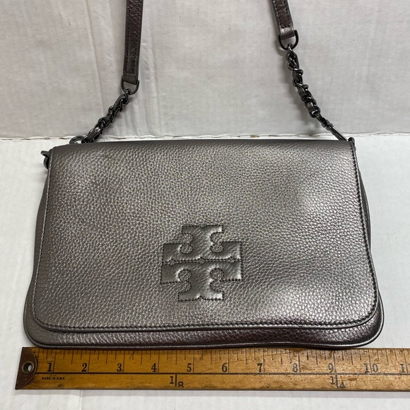 Tory Burch Silver Metallic Crossbody - Picture 2 of 12